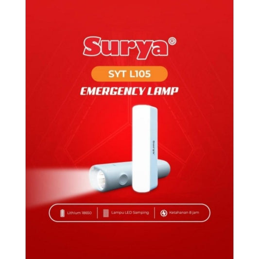 Pekanbaru Senter Kecil Surya Syt L105 Super Terang Bat Lithium Ada Lampu Samping