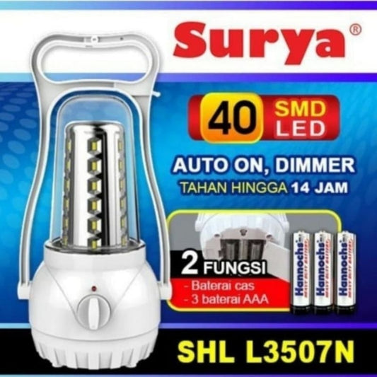 Pekanbaru Surya Emergency Lamp 40 Led Shl L3507N / L3501N Lampu Darurat