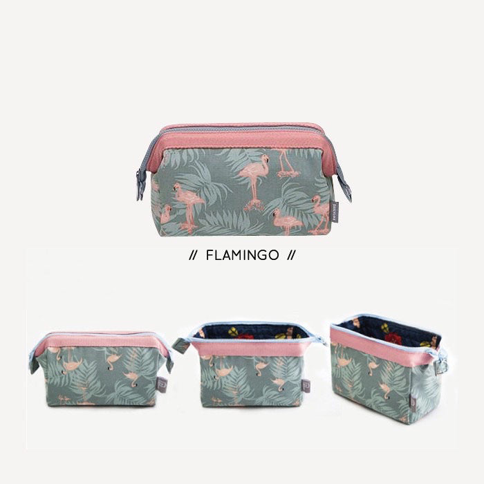 HR-POUCH KAIN] Tas Pouch Kosmetik / Tas Makeup Anti Air Waterproof Kapasitas Besar Murah