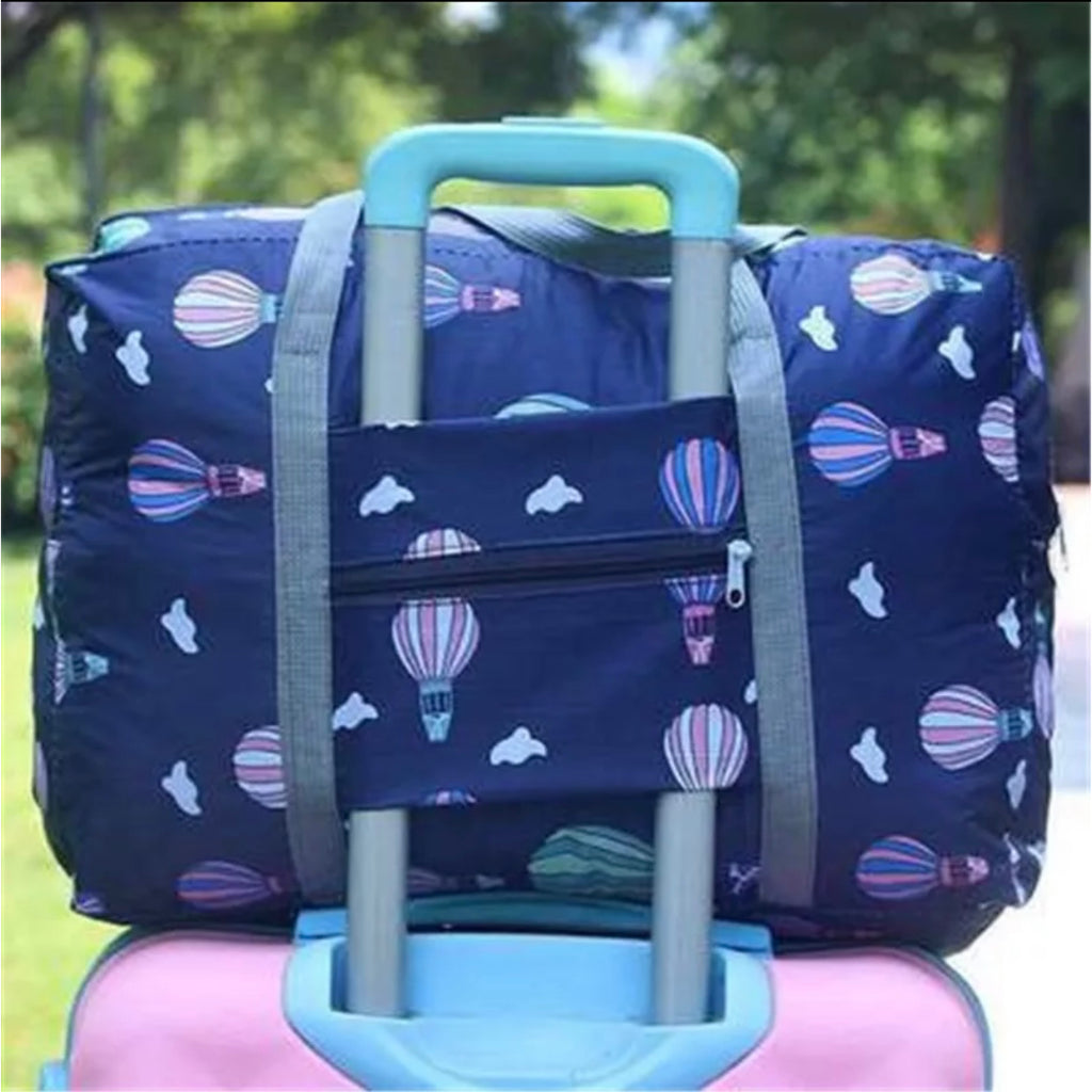 HR- Travelmate Tas travel besar lipat anti air Kuat tas gantungan koper tas jinjing viral pesawat bus