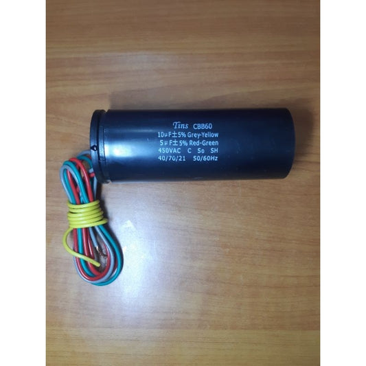 Pekanbaru Kapasitor 10Uf + 5Uf Tins / Capasitor 10Uf+5Uf / Kapasitor 10Uf Dan 5Uf 450V