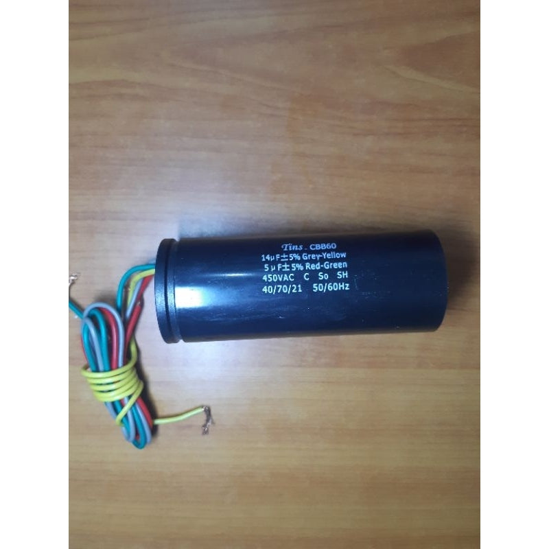 Pekanbaru Kapasitor 14Uf + 5Uf Tins / Capasitor 14Uf+5Uf / Kapasitor 14Uf Dan 5Uf 450V