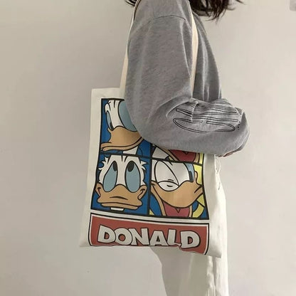 Pekanbaru Tote Bag Tas Samping Kanvas Totebag  Karakter Kartun Lucu Wanita Fashion