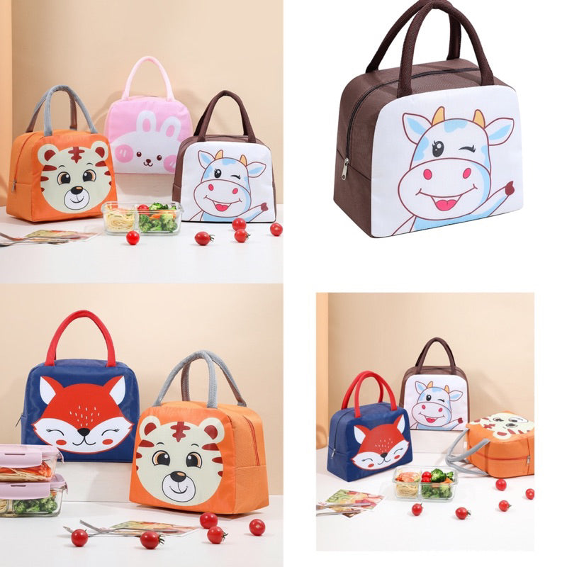 TAS BEKAL ANIMAL ALUMUNIUM TAS BENTO Cooler Bag Animal Karakter Kartun Tas Aluminium