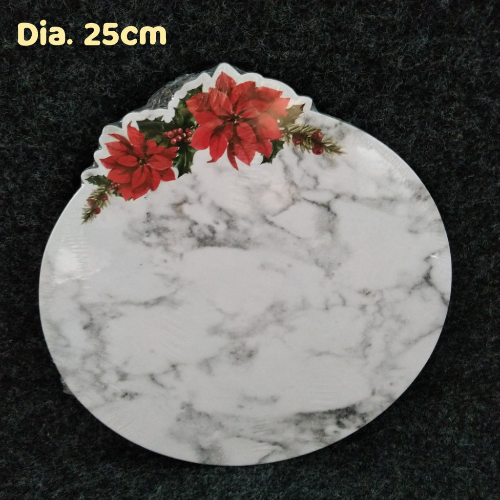 Pekanbaru Cake Board / Tatakan Kue Bulat Motif Bunga