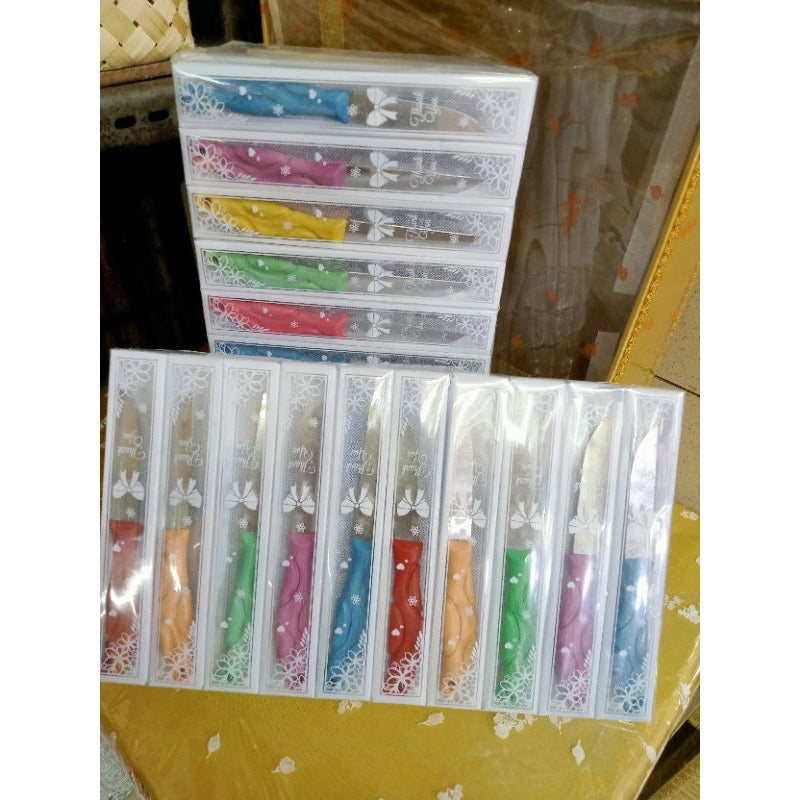 [50 PCS] SOUVENIR  PISAU BUAH KEMAS MIKA MOTIF MURAH