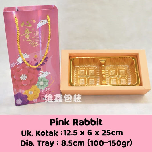 Pekanbaru Mooncake Hampers Box / Kotak Hampers Kue Bulan + Paper Bag Rabbit Isi 2