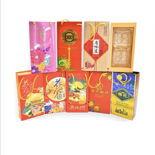 Pekanbaru Mooncake Hampers Box / Kotak Hampers Kue Bulan + Paper Bag Rabbit Isi 2