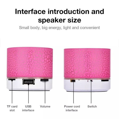 Pekanbaru Speaker Bluetooth Creck Effect ( Motif Retak ) Mini S-10 Lampu Led Super Bass