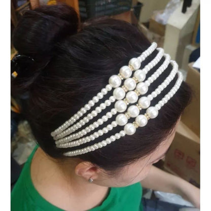 Pekanbaru Bando Mutiara Korea Pearl Headband Korean Hairband