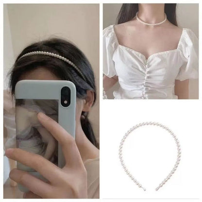 Pekanbaru Bando Mutiara Korea Pearl Headband Korean Hairband