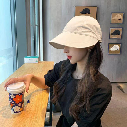 [littlecrab] Topi Fisherman Motif Simple Polos Anti Matahari Aesthetic Cap High Quality Solid Color Fashion Topi Bisbol Korean Style Topi Fashion Berkualitas