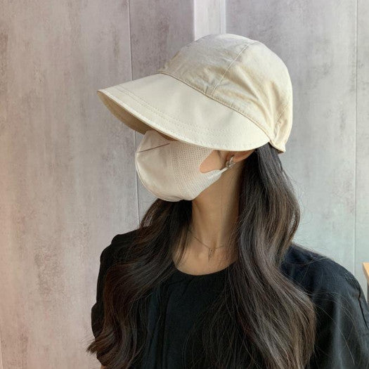 [littlecrab] Topi Fisherman Motif Simple Polos Anti Matahari Aesthetic Cap High Quality Solid Color Fashion Topi Bisbol Korean Style Topi Fashion Berkualitas