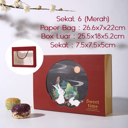 Pekanbaru Mooncake Hampers Box / Kotak Hampers Kue Bulan Set Warna Warni