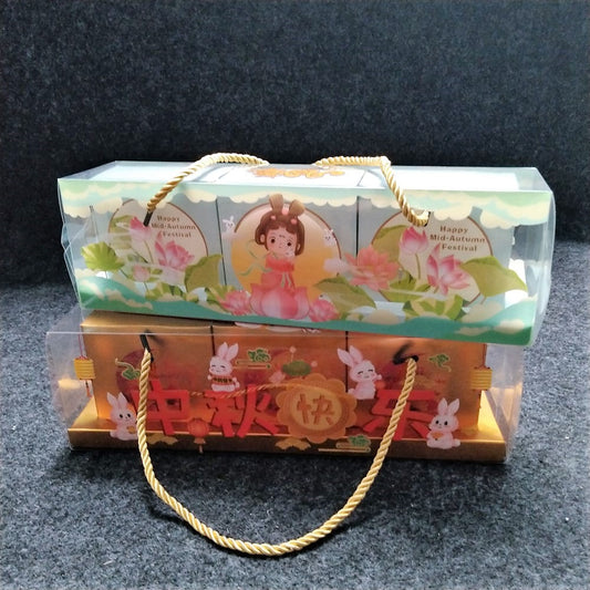 Pekanbaru Mooncake Hampers Box / Kotak Hampers Kue Bulan Mika Isi 3