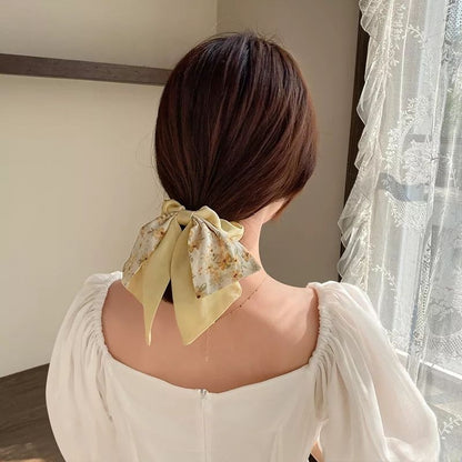 Pekanbaru Spring Scrunchie / Ikat Rambut Pita Kain Satin Korea / Scrunchie Kunciran Rambut Anak