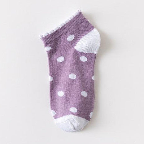 [littlecrab] Kaos Kaki Lotso Lilac Beruang Ungu Putih Soft Color Import Sock High Quality Cute Soft Purple Korean Style
