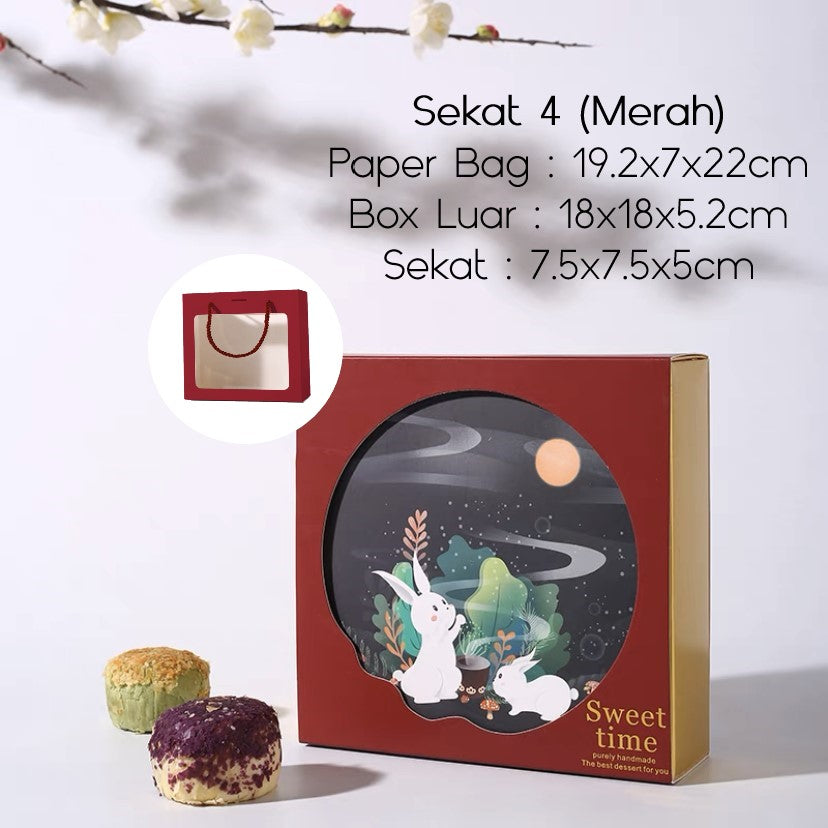 Pekanbaru Mooncake Hampers Box / Kotak Hampers Kue Bulan Set Warna Warni