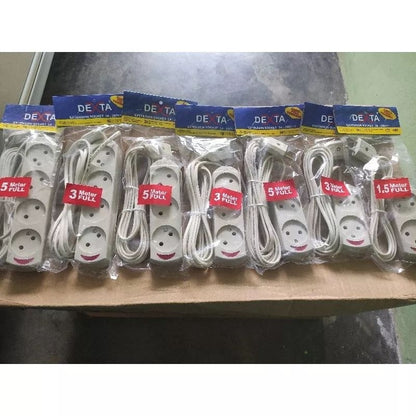 Pekanbaru Stop Kontak Gepeng Sni 2/3/4 Lubang Panjang Kabel 3 Meter Ada