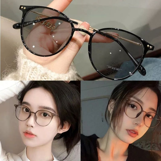 Pekanbaru Kacamata Photochromic Anti Radiasi Bentuk Bulat Bahan Metal Gaya