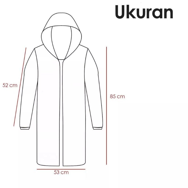 Pekanbaru Jas Hujan Anak Karakter Hoodie Murah Eva Ponco Lengan Polos