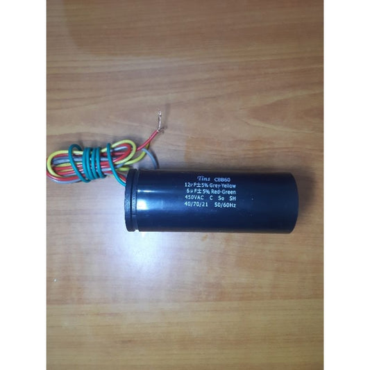 Pekanbaru Kapasitor 12Uf + 6Uf Tins / Capasitor 12Uf+6Uf / Kapasitor 12Uf Dan 6Uf 450V