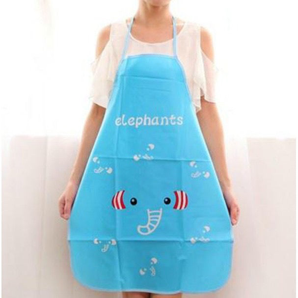 HR-Celemek Apron Masak Dapur Anti Tahan Air Waterproof Jumbo Transparan Import