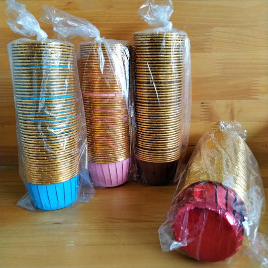Pekanbaru Mini Paper Cup Lipat Untuk Cupcake / Muffin / Pudding Warna Warni Per Pack