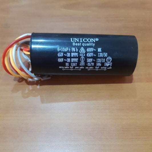 Pekanbaru Kapasitor 10Uf + 6Uf Ssf / Capasitor 10Uf+6Uf / Kapasitor 10Uf Dan 6Uf 450V