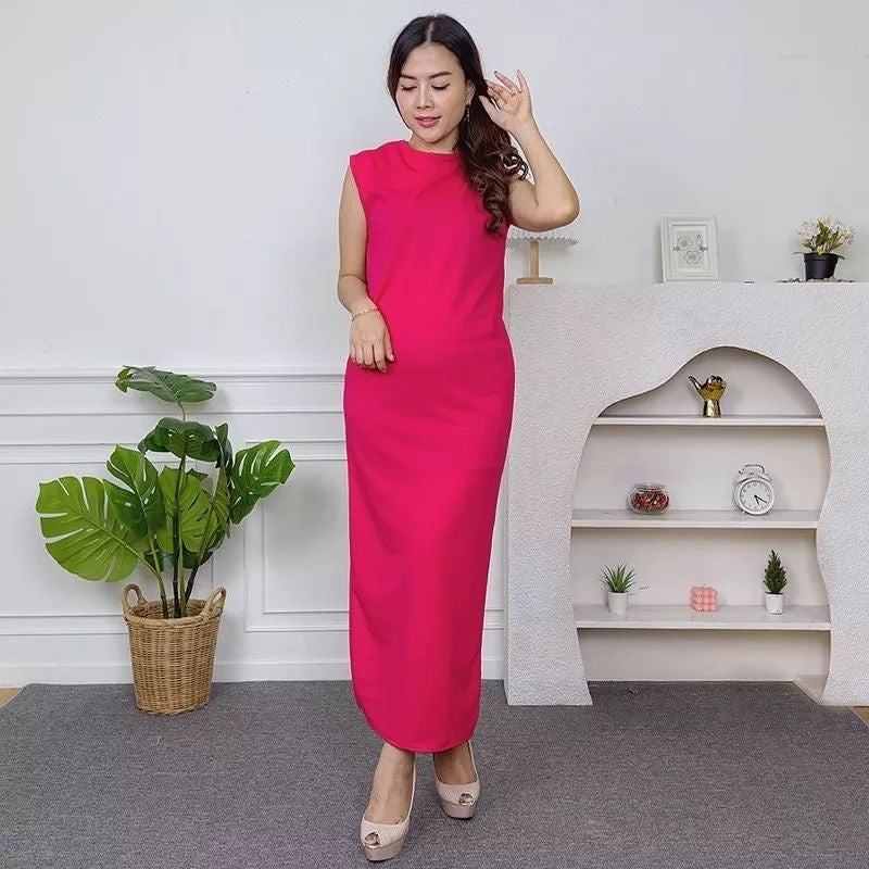 Pekanbaru Finely April Knit Inner Span/Dress Polos Panjang/Inne Polos