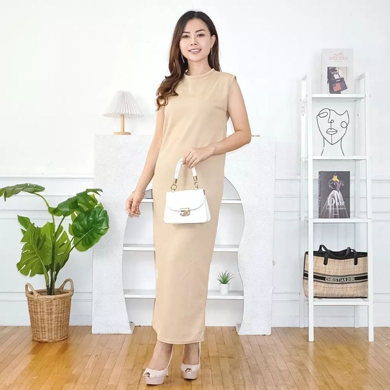 Pekanbaru Finely April Knit Inner Span/Dress Polos Panjang/Inne Polos