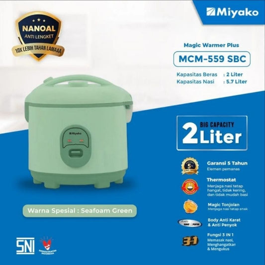 Pekanbaru Magic Com Miyako Mcm 559 Sbc / 559Sbc 2 Liter / Mcm-559 Sbc