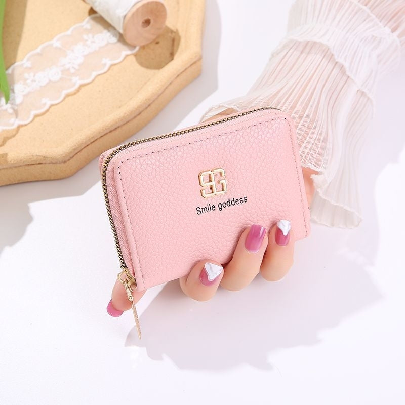 Dompet Kartu Polos Wanita Kecil Import Dompet Kulit Korea Mini