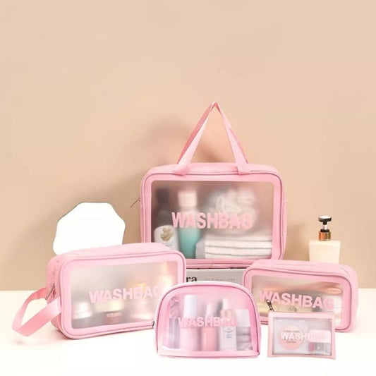 Pekanbaru Tas Kosmetik Transparant WASHBAG Pouch Travel Make Up Bag Organizer Dompet Pouch Kosmetik Waterproof