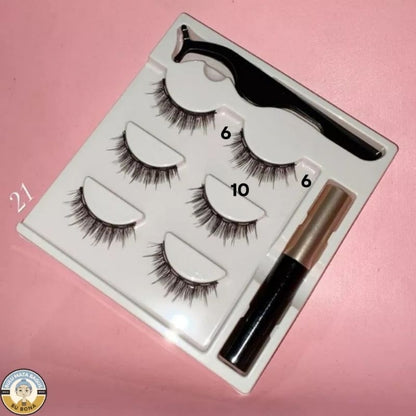 Pekanbaru Eyelash Magnetic 1 Set Lengkap Bulu Mata Magnet 3 Psg
