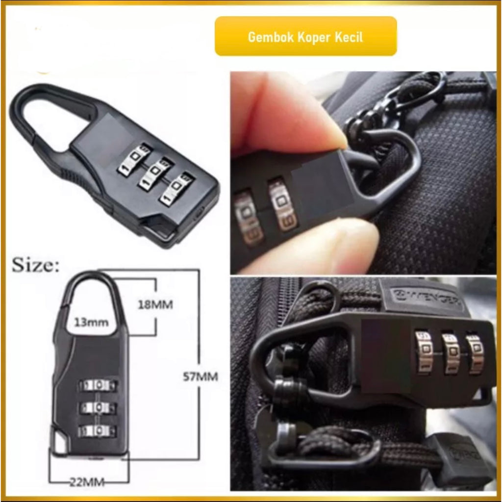 HR - Gembok Koper Kode Angka Gembok Koper Loker Numeric Code For Safety Anti Maling