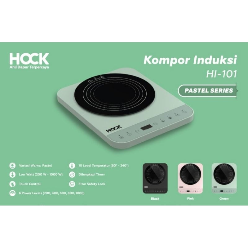 Pekanbaru Kompor Induksi Hock Hi-101 / Kompor Hock Induksi Hi 101 Pastel Series / Kompor Listrik Hock