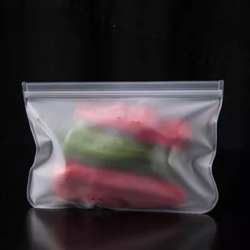 Pekanbaru Plastik Kulkas Penyimpanan Tebal Ziplock Buram Reusable Silicone