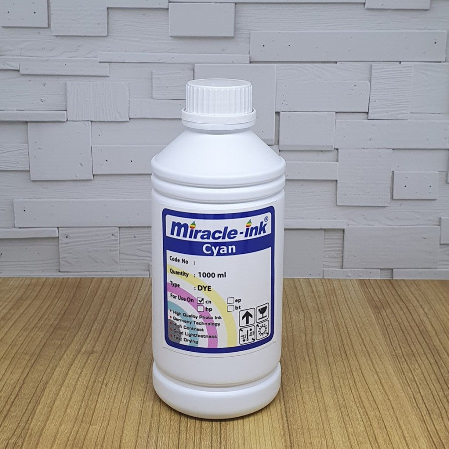 Pekanbaru Tinta Miracle Canon 1 Liter (Black/ Magenta/ Cyan/ Yellow)