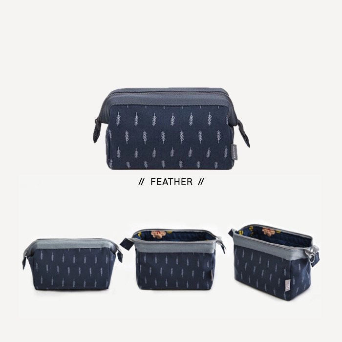 HR-POUCH KAIN] Tas Pouch Kosmetik / Tas Makeup Anti Air Waterproof Kapasitas Besar Murah