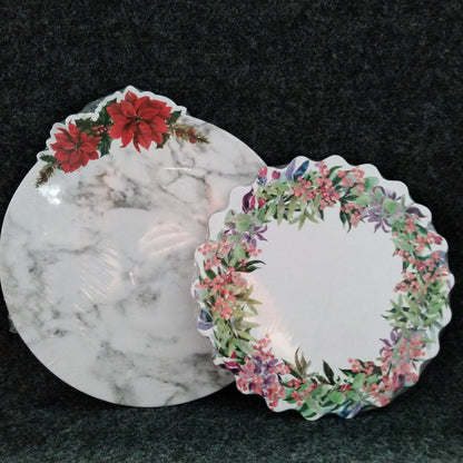 Pekanbaru Cake Board / Tatakan Kue Bulat Motif Bunga