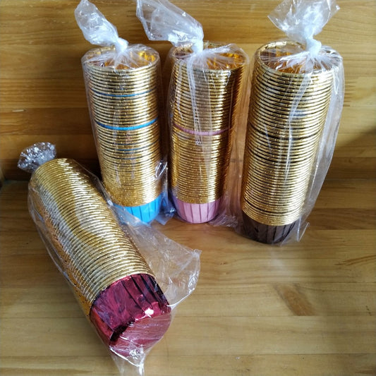 Pekanbaru Mini Paper Cup Lipat Untuk Cupcake / Muffin / Pudding Warna Warni Per Pack