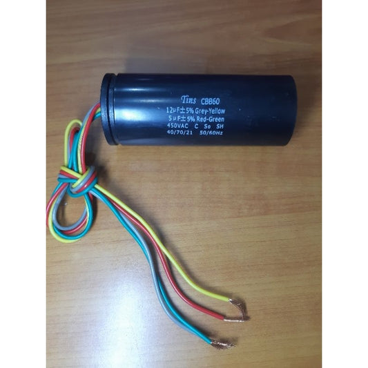 Pekanbaru Kapasitor 12Uf + 5Uf Tins / Capasitor 12Uf+5Uf / Kapasitor 12Uf Dan 5Uf 450V