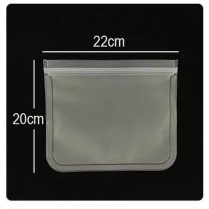 Pekanbaru Plastik Kulkas Penyimpanan Tebal Ziplock Buram Reusable Silicone