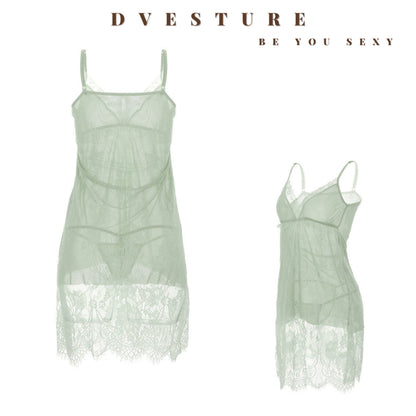 Pekanbaru Lingerie Seksi Set All Size Double Layer Baju Tidur Wanita Dress Set D-18