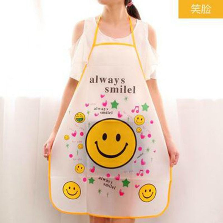 HR-Celemek Apron Masak Dapur Anti Tahan Air Waterproof Jumbo Transparan Import