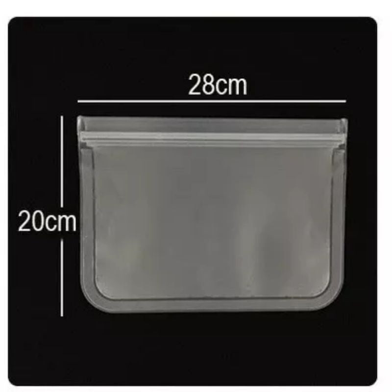 Pekanbaru Plastik Kulkas Penyimpanan Tebal Ziplock Buram Reusable Silicone