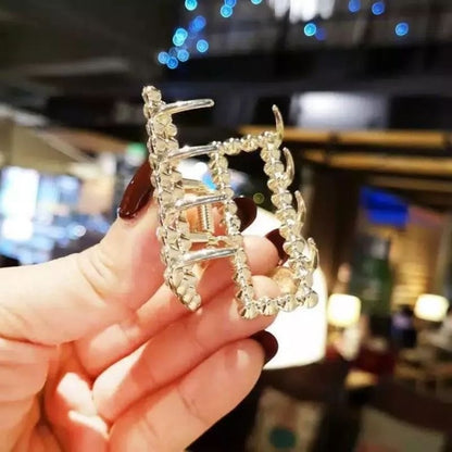 Pekanbaru Jedai 5Cm Mutiara Elegan / Jepit Rambut Alloy Korea Mutiara Permata