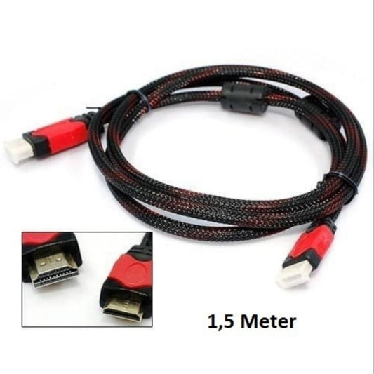 Pekanbaru Kabel Hdmi 1.5 Meter Nylon High Speed Hdtv Serat Kabel
