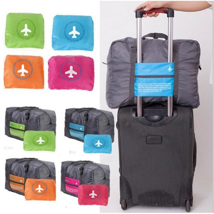 HR- Travelmate Tas travel besar lipat anti air Kuat tas gantungan koper tas jinjing viral pesawat bus